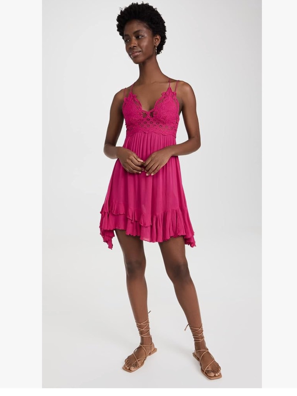 Free People FP One Adella Pink Slip Dress Womens Size Medium - Picture 4 of 8